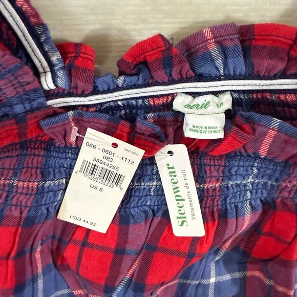 NWT Aerie Sleepwear Plaid Romper Size S - Picture 4 of 4